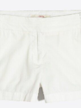 J. Crew Factory White Cotton Chino Shorts Size 6